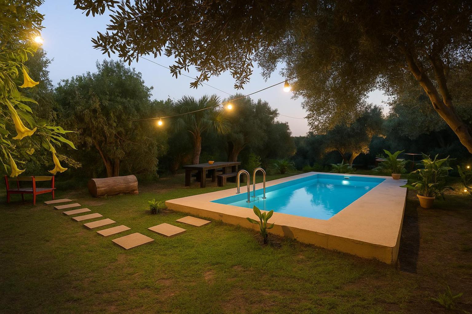 شقة Sofiana'S Garden Retreat With Private Pool Dhrapaniás المظهر الخارجي الصورة